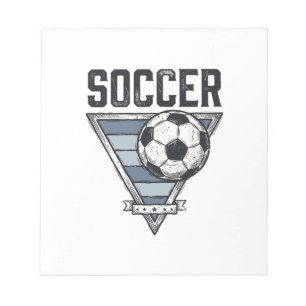 Retro Voetbal Driehoekig Badge T-shirt Ontwerp (2 Notitieblok
