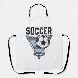 Retro Voetbal Driehoekig Badge T-shirt Ontwerp (2 Schort