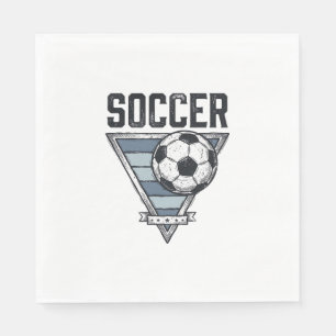 Retro Voetbal Driehoekig Badge T-shirt Ontwerp (2 Servet