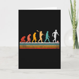 Retro Voetbal Evolutie Cadeau Voor Spelers Vrouwen Kaart