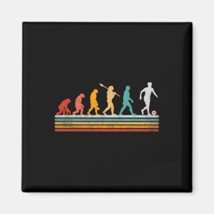 Retro Voetbal Evolutie Cadeau Voor Spelers Vrouwen Magneet