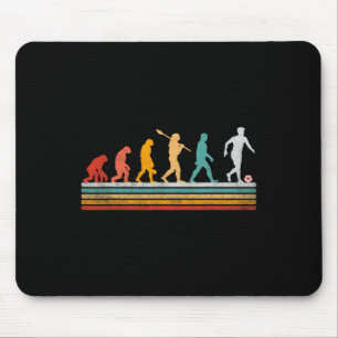 Retro Voetbal Evolutie Cadeau Voor Spelers Vrouwen Muismat