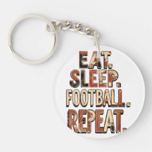 Retro Voetbal Fan Design   Klassieke Voetbal Grafi Sleutelhanger