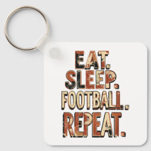 Retro Voetbal Fan Design Retro Voetbal Grafisch Sleutelhanger