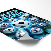Retro Voetbal Fan Geschenk Poster (Hoek)