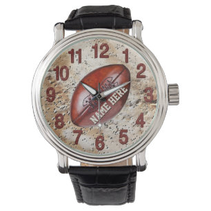 Retro voetbal gepersonaliseerde voetbalhorloges horloge