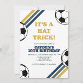Retro Voetbal Hat Trick 3de Verjaardag Kaart (Voorkant)