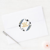 Retro Voetbal Hat Trick 3e Verjaardag Ronde Sticker (Envelop)