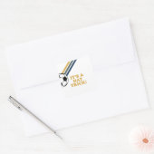 Retro Voetbal Hat Trick 3e Verjaardag Vierkante Sticker (Envelop)