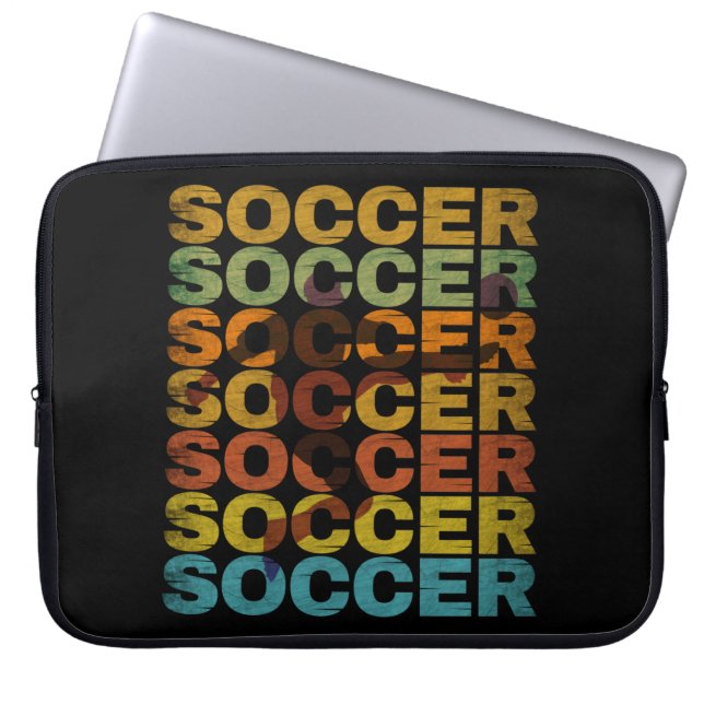 RETRO VOETBAL LAPTOP SLEEVE (Voorkant)