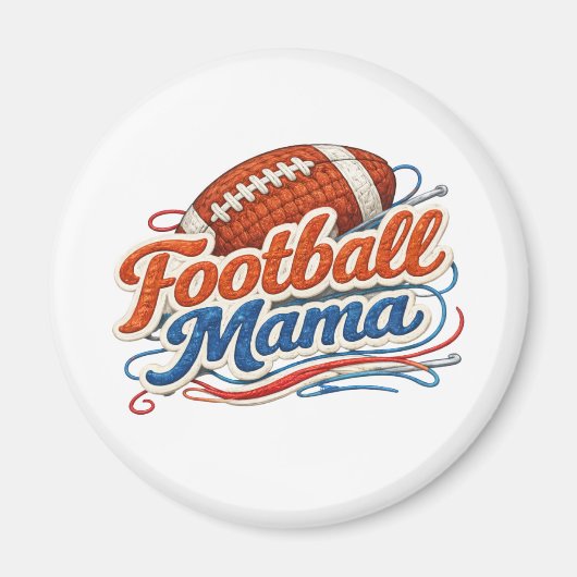 Retro Voetbal Mama Magneet (Voorkant)