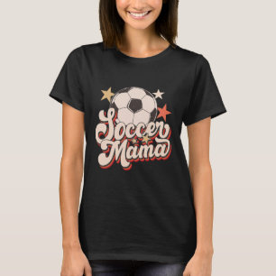 Retro Voetbal Mama Voetbal Moeder Vintage Voetbal T-shirt