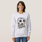 Retro Voetbal Moeder Gepersonaliseerd Voetbal Swea Trui (Voorkant volledig)