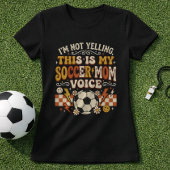 Retro Voetbal Moeder Stem Wedstrijd Dag T-shirt