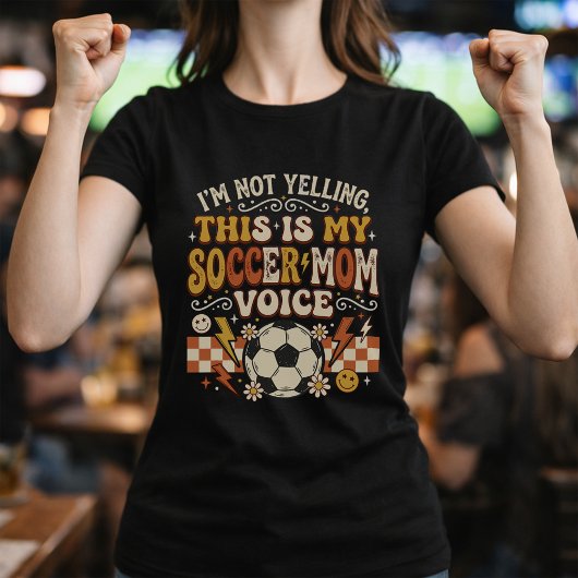 Retro Voetbal Moeder Stem Wedstrijd Dag T-shirt