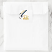 Retro Voetbal Pet Trick 3e Verjaardag Vierkante Sticker (Tas)