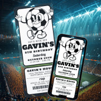 Retro Voetbal Ticket Sport Verjaardagsfeest