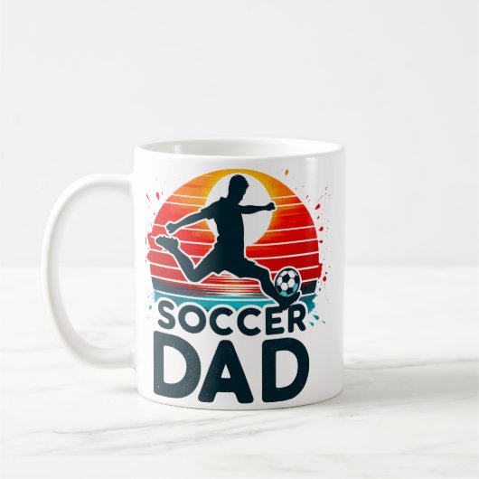 Retro Voetbal Vader Koffiemok (Links)