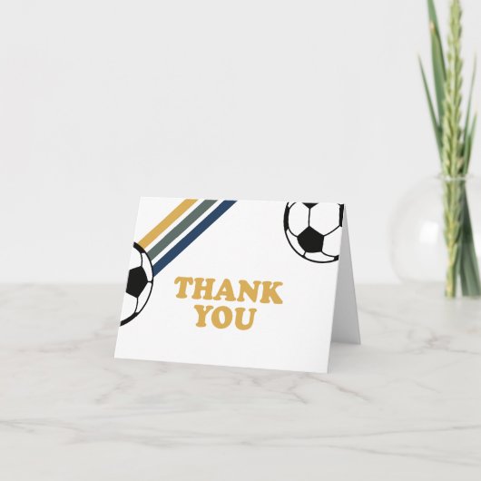 Retro Voetbal Verjaardag Bedankt (Voorkant)