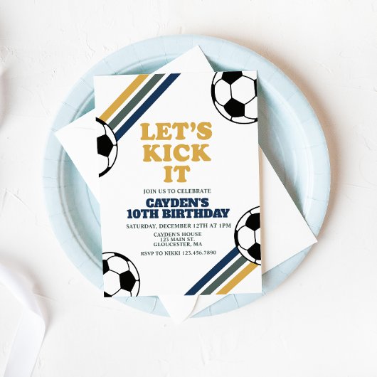 Retro Voetbal Verjaardag Kaart