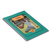 Retro Voetbal Voetbalkaart Geïnspireerde Groen Notitieboek (Rechterzijde)