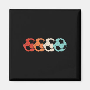 Retro Voetbal Voetballer Mannen Vrouwen Kinder Magneet