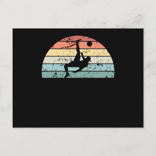 Retro voetbal zonsondergang vintage voetbal zonsop briefkaart