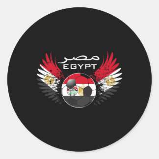 Retro voetbalfanshirt Egypte Ronde Sticker