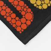 Retro Voetballer Stippen Kunst Student Gelukkig Do Fleece Deken (Hoek)