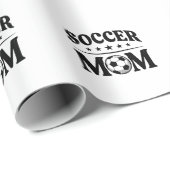 Retro Voetbalmoeder Shirt Vectorontwerp_1 Cadeaupapier (Rol Hoek)