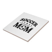 Retro Voetbalmoeder Shirt Vectorontwerp_1 Tegeltje (Zijkant)