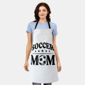 Retro Voetbalmoeder T-shirt Vectorontwerp_1 Schort (Gedragen)