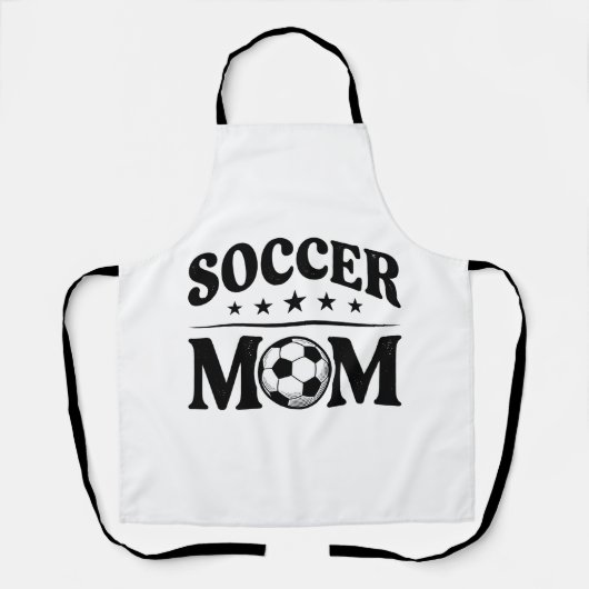 Retro Voetbalmoeder T-shirt Vectorontwerp_1 Schort (Voorkant)