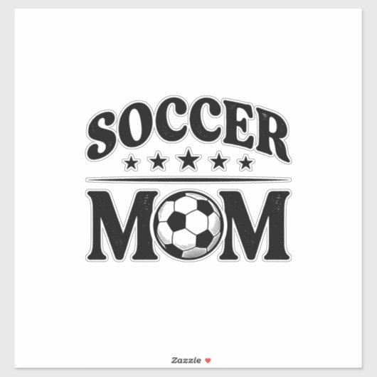 Retro Voetbalmoeder T-shirt Vectorontwerp_1 Sticker (Vel)