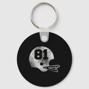 Retro voetbalshirt nummer 81 Spelersnummer  Sleutelhanger