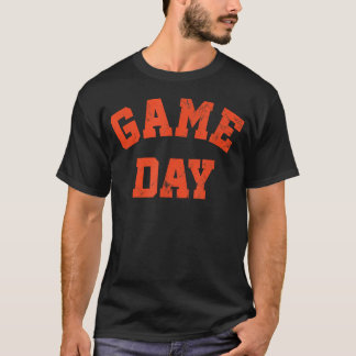Retro voetbalspeldag oranje tekst jongens t-shirt