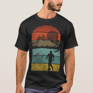 Retro Voetbalspeler sporten T-shirt