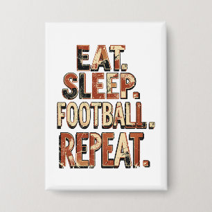Retro voetbalwaaierdesign Klassieke voetbalgrafi Button