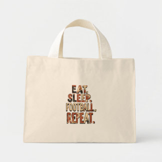 Retro voetbalwaaierdesign | Klassieke voetbalgrafi Mini Tote Bag