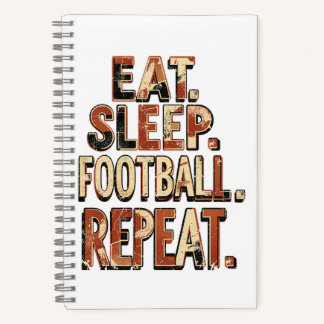 Retro voetbalwaaierdesign | Klassieke voetbalgrafi Notitieboek