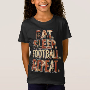 Retro voetbalwaaierdesign Klassieke voetbalgrafi T-shirt