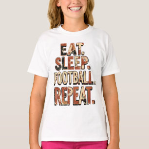 Retro voetbalwaaierdesign Klassieke voetbalgrafi T-shirt