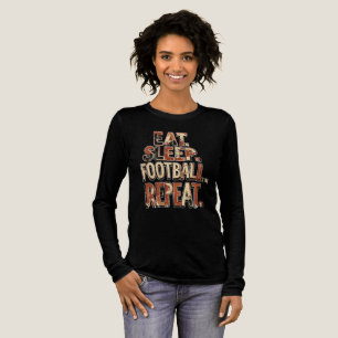 Retro voetbalwaaierdesign Klassieke voetbalgrafi Tri-Blend Shirt