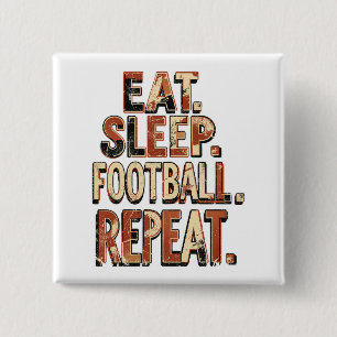 Retro voetbalwaaierdesign Klassieke voetbalgrafi Vierkante Button 5,1 Cm