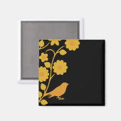 Retro vogelmagneet magneet (Voorkant / Achterkant)