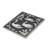 Retro Vogels  Art Nouveau Zwanen Art Deco Tegeltje (Zijkant)