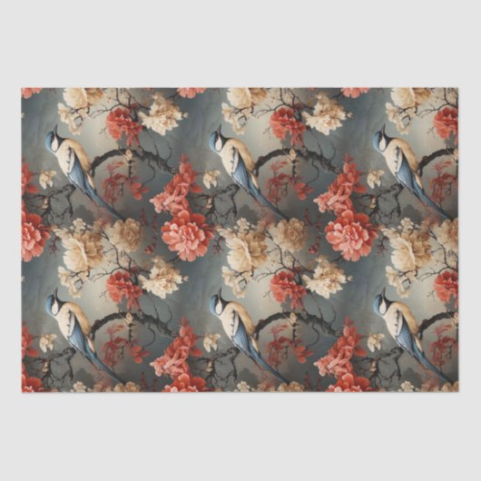 Retro  Vogels Boheemse Decoupage Craft Tissuepapier (Voorkant)