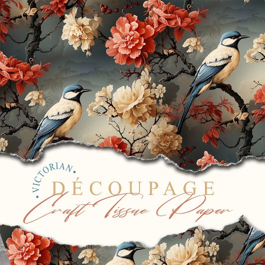 Retro Vogels Boheemse Decoupage Craft Tissuepapier