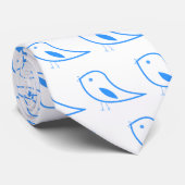 retro vogels in wit stropdas (Opgerold)