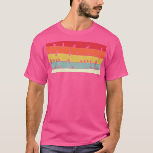 retro vogels op een draad vogelliefhebber cadeaus t-shirt